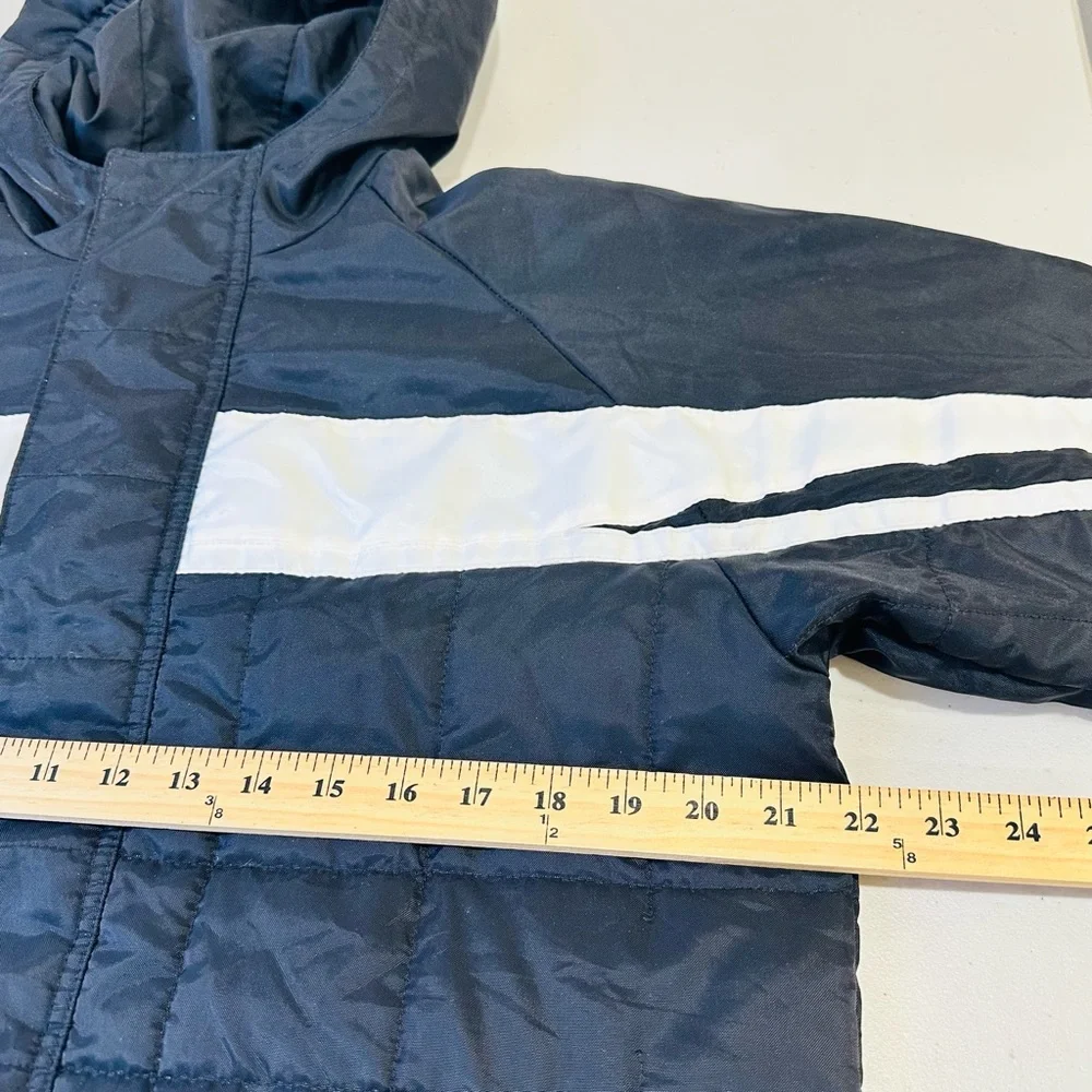 Nike Jacket Mens XL Black Parka Hooded Long Coat Full Zip Soccer Coach Throwback